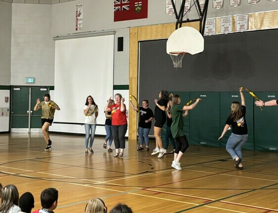 At our monthly assembly today, staff surprised students with a lively lip sync and dance to the popular K-pop song Golden. The students loved it, and it was a fun reminder that at MHES, we are all golden!
